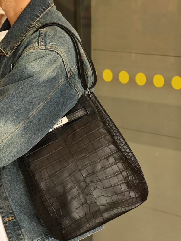 GPC Mode Hermes Matte Alligator Crocodile So Kelly 22CM CK89 Black PHW