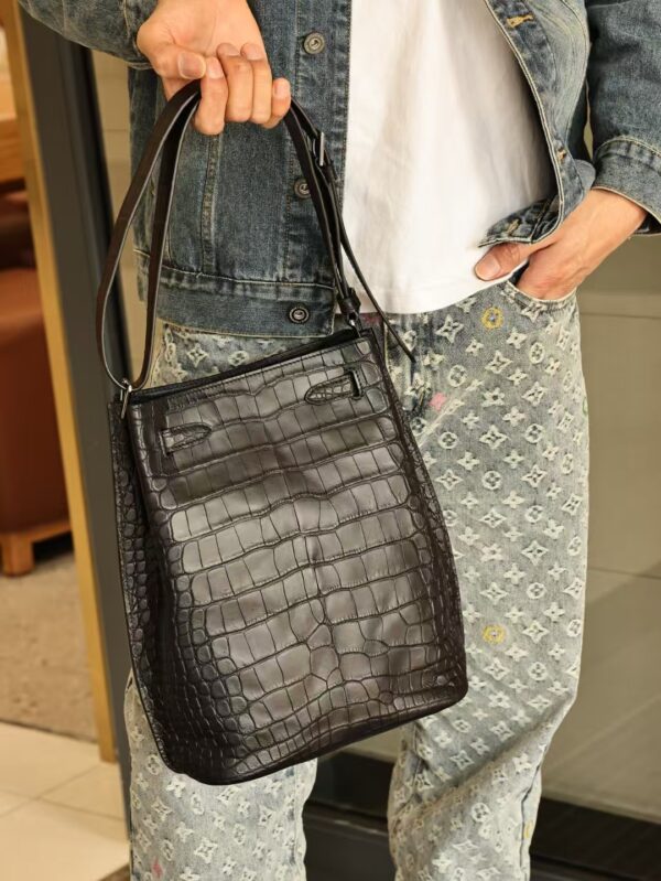 GPC Mode Hermes Matte Alligator Crocodile So Kelly 22CM CK89 Black PHW