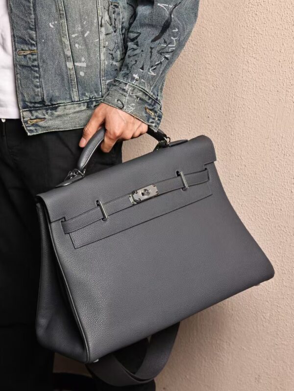 GPC Mode Kelly Maxi 42CM Togo Leather H0 Gris Misty SHW