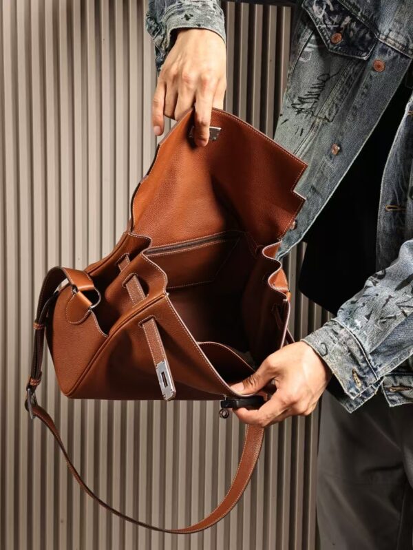 GPC Mode Kelly Messenger 33CM Men’s Shoulder Bag CK37 Gold Faubourg Barenia PHW