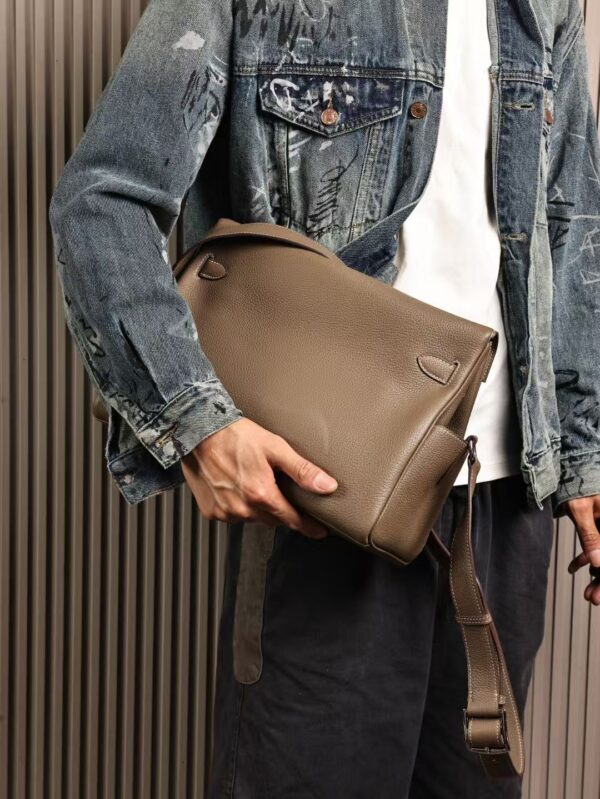 GPC Mode Kelly Messenger 33CM Togo Leather CK18 Etoupe PHW