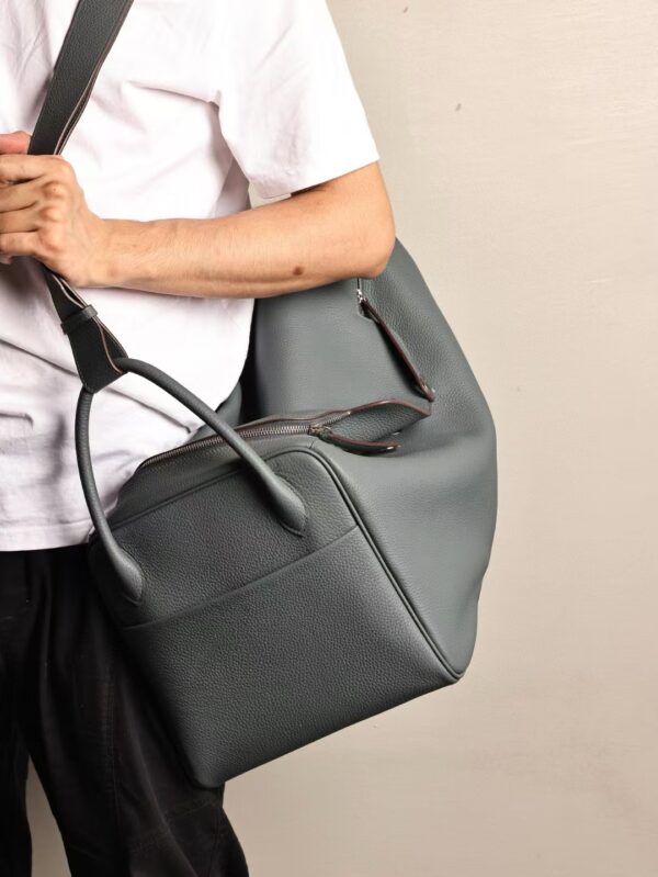 GPC Mode Lindy 45CM Men’s Shoulder Bag TC Leather Y7 Blue Orage PHW