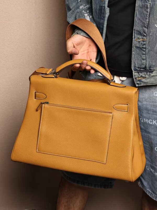 GPC Mode Togo Leather Kelly Maxi 42CM CK21 Naturel Sable SHW