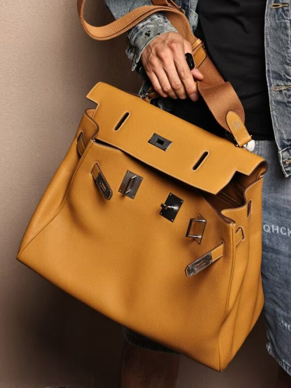 GPC Mode Togo Leather Kelly Maxi 42CM CK21 Naturel Sable SHW