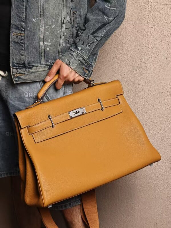 GPC Mode Togo Leather Kelly Maxi 42CM CK21 Naturel Sable SHW