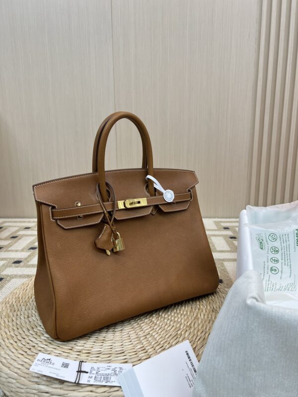 GPC Mode Birkin 35CM 34 Fauve Barenia Faubourg Leather Women’s Tote Bag GHW