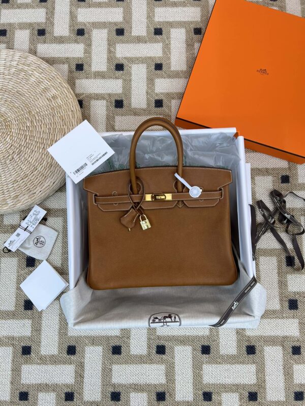 GPC Mode Birkin 35CM 34 Fauve Barenia Faubourg Leather Women’s Tote Bag GHW