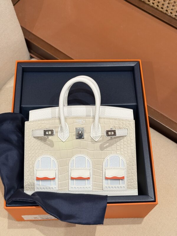 GPC Mode Birkin Foubourg 20CM 8L Beton Matte Crocodile / Calf Leather PHW Full Handmade