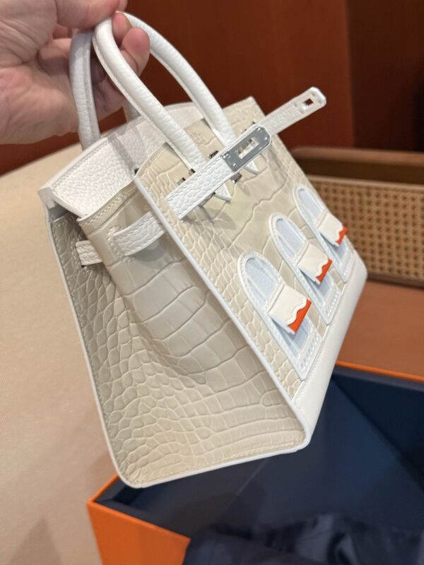 GPC Mode Birkin Foubourg 20CM 8L Beton Matte Crocodile / Calf Leather PHW Full Handmade