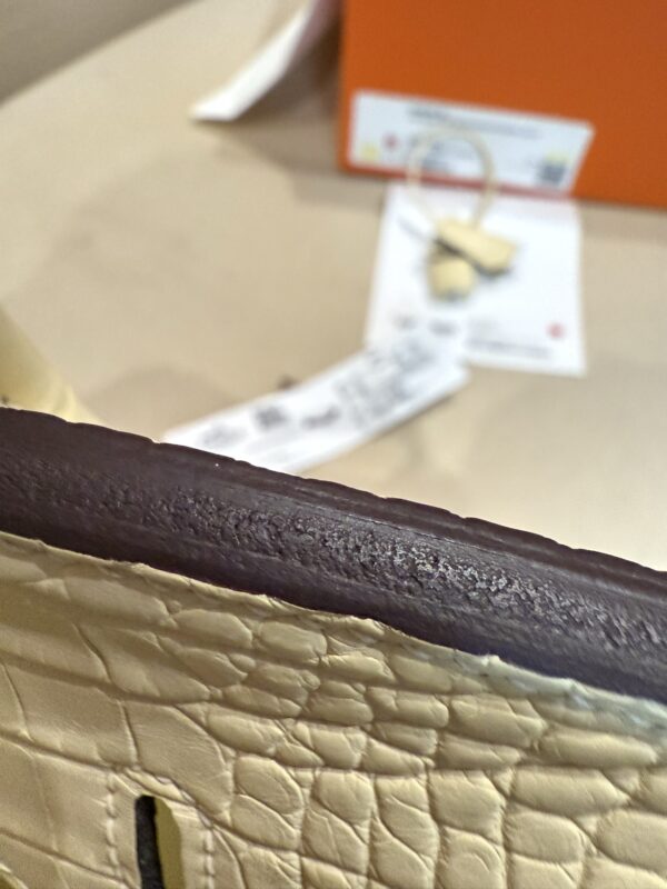 GPC Mode Birkin Sellier 20CM Matte Crocodile Leather Y1 Vanille PHW