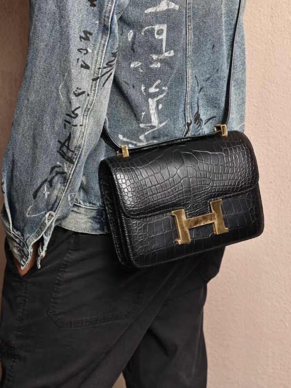 GPC Mode Custom Made Matte Alligator Crocodile Constance 24CM CC89 Black GHW