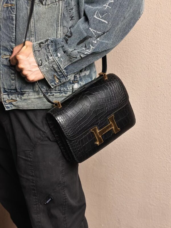 GPC Mode Custom Made Matte Alligator Crocodile Constance 24CM CC89 Black GHW