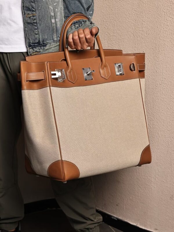 GPC Mode Hac 40CM Beige Canvas / CK37 Gold Barenia Leather PHW