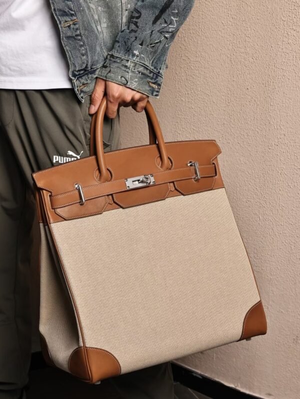 GPC Mode Hac 40CM Beige Canvas / CK37 Gold Barenia Leather PHW