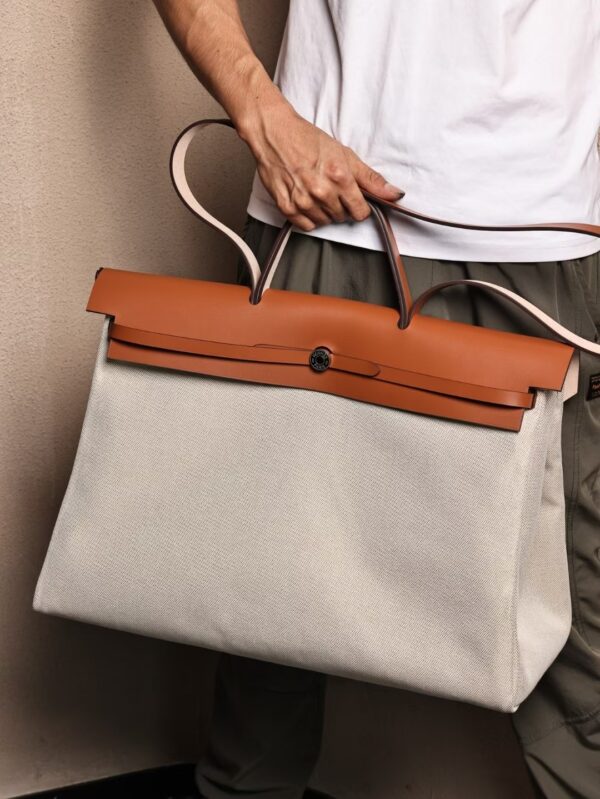 GPC Mode Herbag 50CM Beige Canvas / 37 Gold Leather PHW