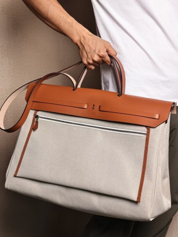 GPC Mode Herbag 50CM Beige Canvas / 37 Gold Leather PHW