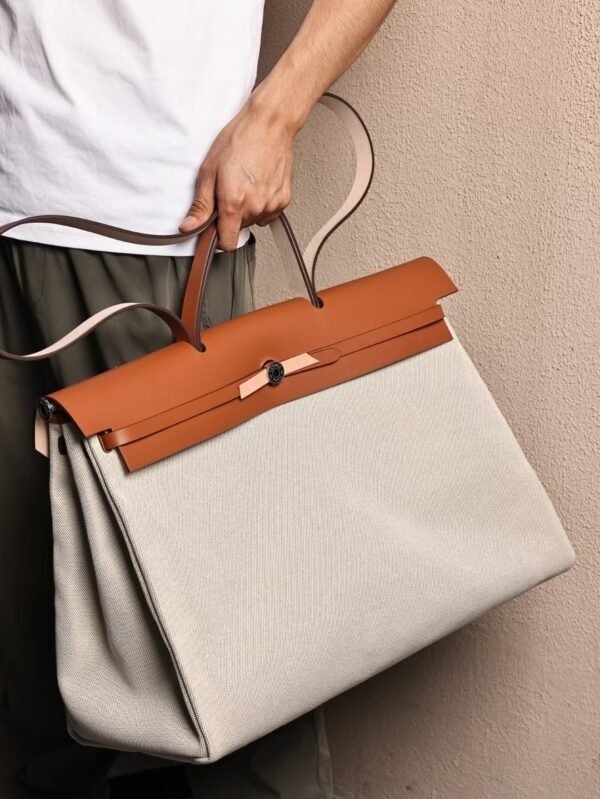 GPC Mode Herbag 50CM Beige Canvas / 37 Gold Leather PHW
