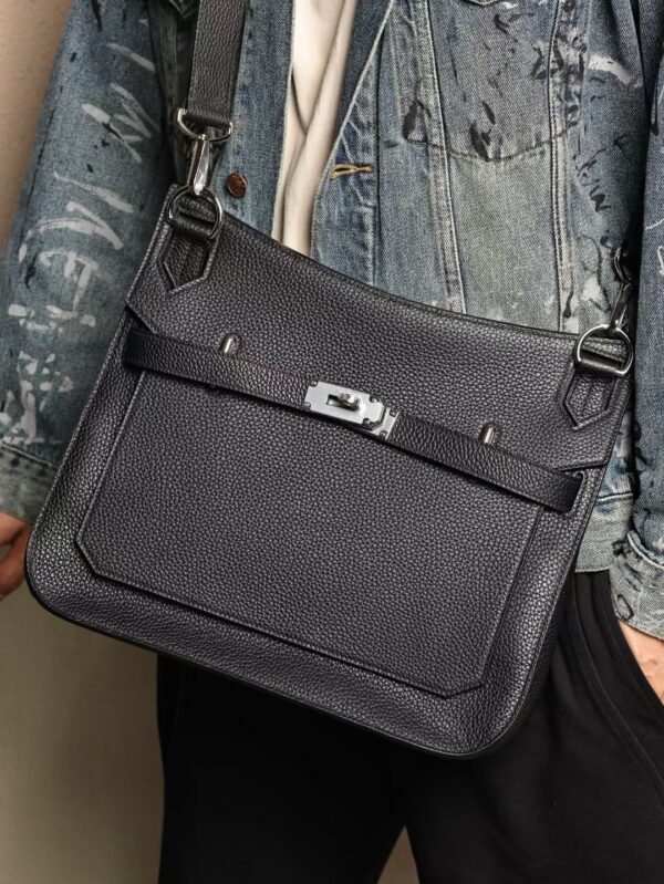 GPC Mode Jypsiere 34CM Men’s Shoulder Bag CK89 Noir TC Leather PHW
