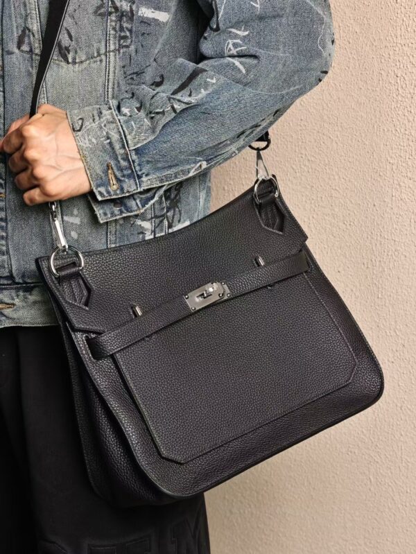 GPC Mode Jypsiere 34CM Men’s Shoulder Bag CK89 Noir TC Leather PHW