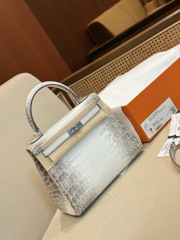 GPC Mode Kelly 25CM Himalaya Luxury Women’s Bag Niloticus Crocodile PHW