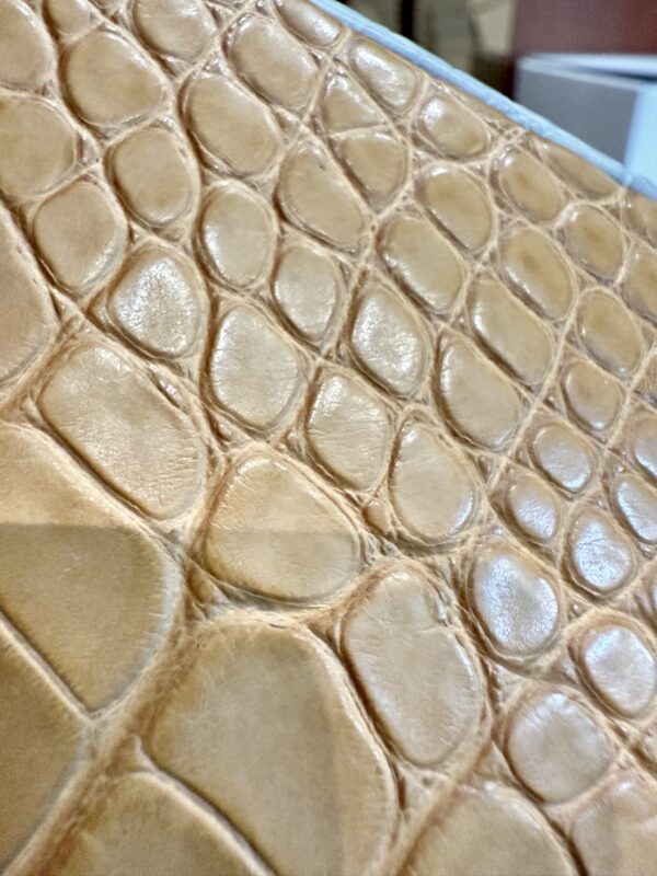 GPC Mode Luxury Women’s Bag Kelly 25CM Matte Crocodile Leather Gris Pearl / Cactus / Mimosa GHW
