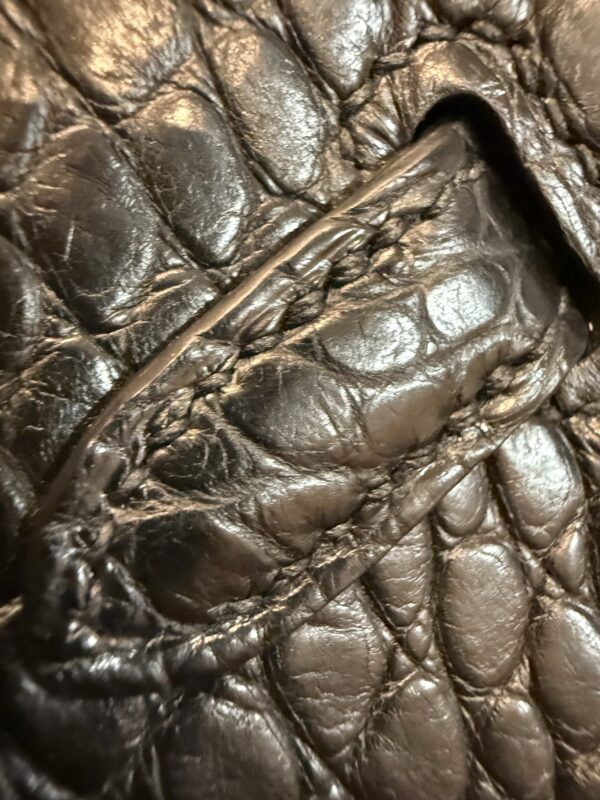 GPC Mode Matte Alligator Crocodile Birkin 25CM CK89 Black Women’s Tote Bag PHW