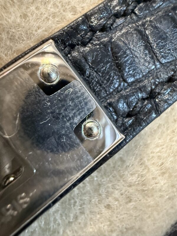 GPC Mode Matte Alligator Crocodile Birkin 25CM CK89 Black Women’s Tote Bag PHW