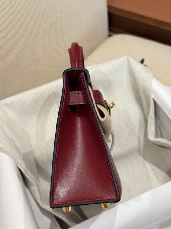 GPC Mode Mini Kelly 19CM Women’s Clutch Bag Box Leather CC55 Rouge H GHW
