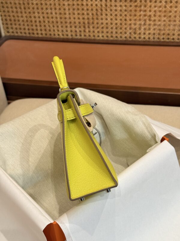 GPC Mode Mini Kelly 19CM Women’s Clutch Bag Chevre Leather 9R Lime PHW