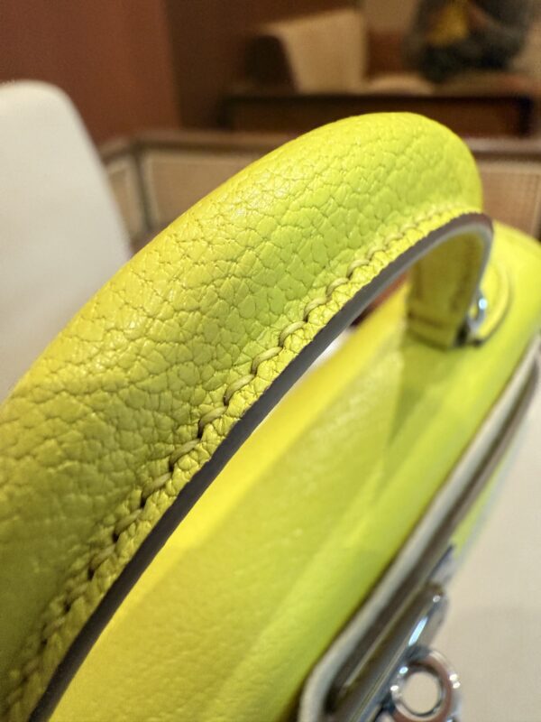 GPC Mode Mini Kelly 19CM Women’s Clutch Bag Chevre Leather 9R Lime PHW