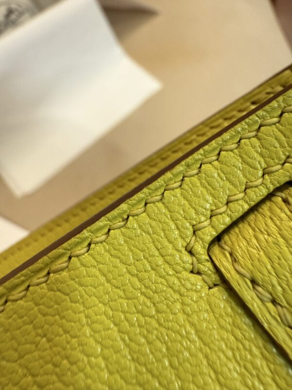 GPC Mode Mini Kelly 19CM Women’s Clutch Bag Chevre Leather 9R Lime PHW
