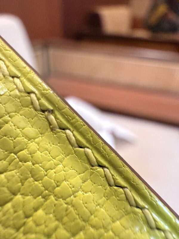 GPC Mode Mini Kelly 19CM Women’s Clutch Bag Chevre Leather 9R Lime PHW