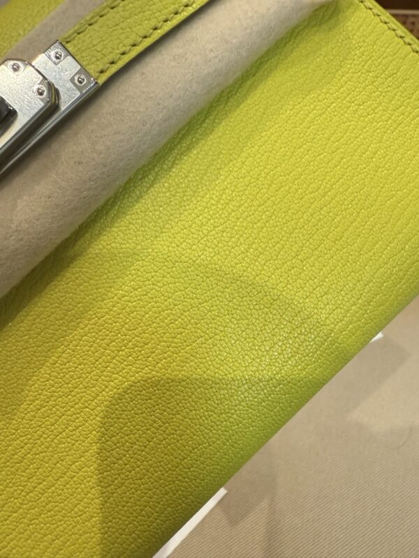 GPC Mode Mini Kelly 19CM Women’s Clutch Bag Chevre Leather 9R Lime PHW
