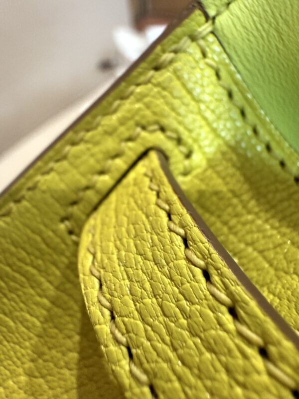 GPC Mode Mini Kelly 19CM Women’s Clutch Bag Chevre Leather 9R Lime PHW