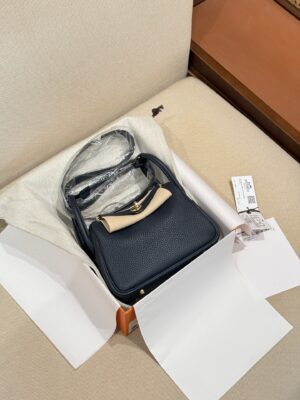 GPC Mode Mini Lindy Women’s Shoulder Bag Clememce Leather 2Z Blue Nuit GHW