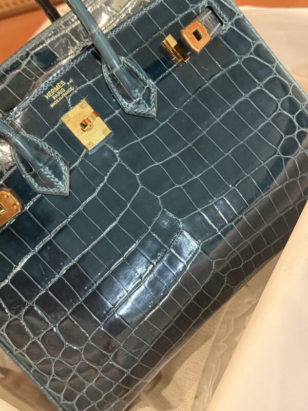 GPC Mode Shiny Niloticus Crocodile Birkin 25CM 1P Colvert GHW