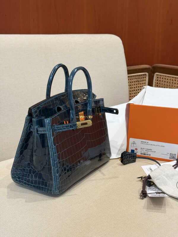 GPC Mode Shiny Niloticus Crocodile Birkin 25CM 1P Colvert GHW