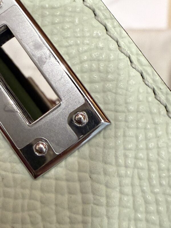 GPC Mode UK London Mini Kelly 19CM Epsom Leather 0S Vert Fizz PHW