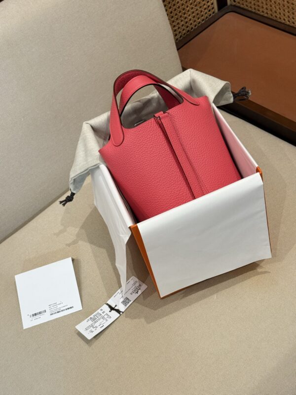 GPC Mode UK London Picotin 18CM TC Leather 8W Rose Azalee PHW