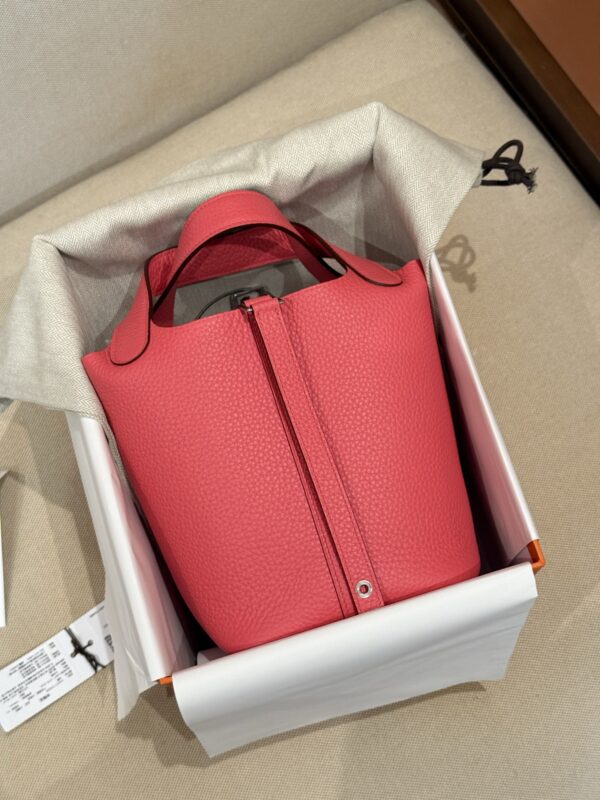 GPC Mode UK London Picotin 18CM TC Leather 8W Rose Azalee PHW