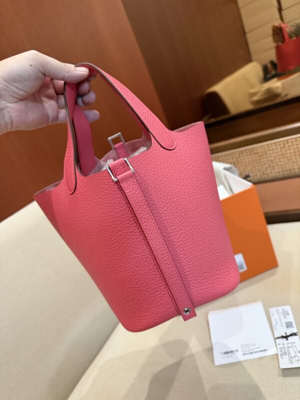 GPC Mode UK London Picotin 18CM TC Leather 8W Rose Azalee PHW