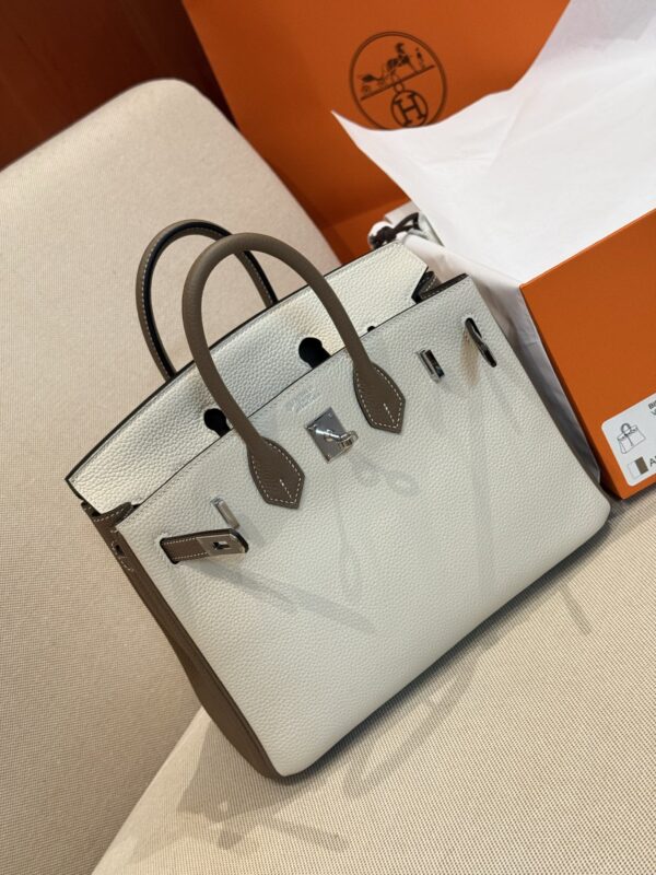GPC Mode Birkin 25CM CC10 Craie / CC18 Etoupe Togo Leather Special Order PHW