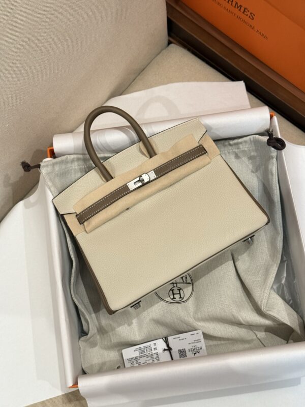 GPC Mode Birkin 25CM CC10 Craie / CC18 Etoupe Togo Leather Special Order PHW