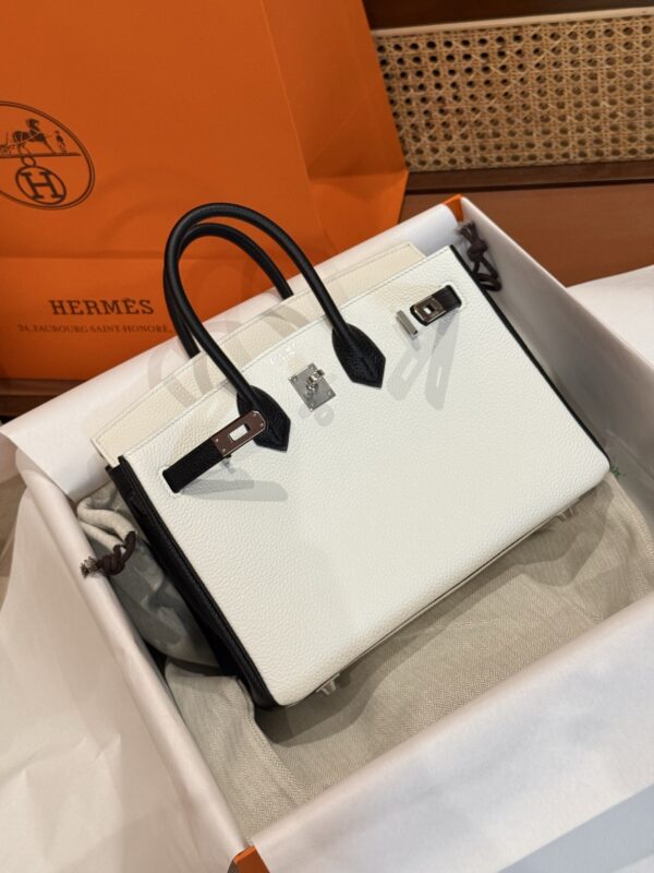 GPC Mode Birkin 25CM CK10 Craie / CC89 Noir Togo Leather Special Order PHW