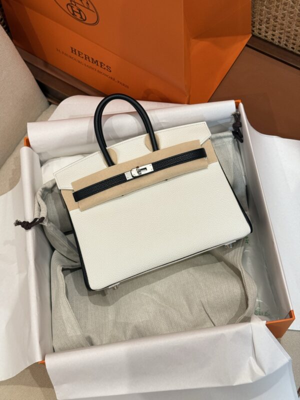 GPC Mode Birkin 25CM CK10 Craie / CC89 Noir Togo Leather Special Order PHW