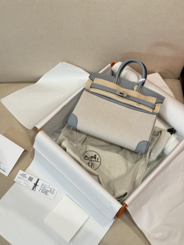 GPC Mode Birkin 25CM P0 Gris Pantin Calf Leather / Canvas PHW New 2025