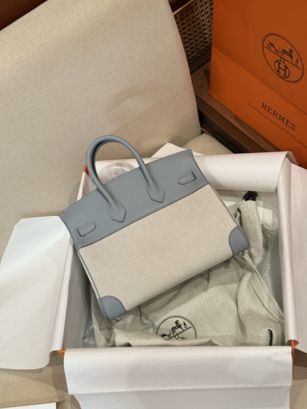 GPC Mode Birkin 25CM P0 Gris Pantin Calf Leather / Canvas PHW New 2025