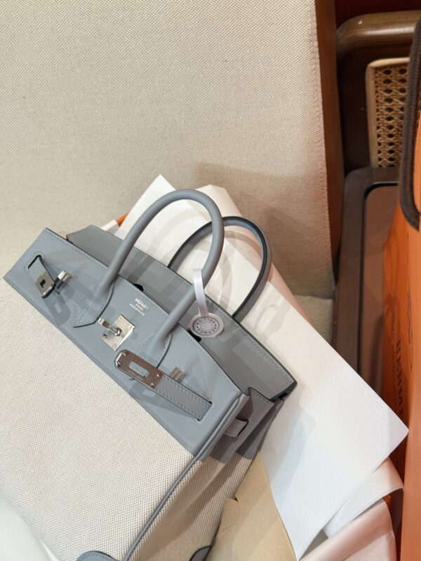 GPC Mode Birkin 25CM P0 Gris Pantin Calf Leather / Canvas PHW New 2025