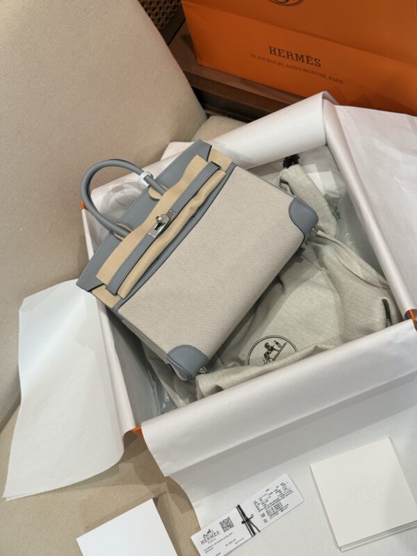 GPC Mode Birkin 25CM P0 Gris Pantin Calf Leather / Canvas PHW New 2025