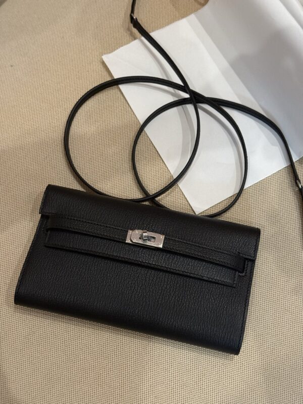 GPC Mode Constance To Go Wallet Chevre Leather CC89 Noir PHW